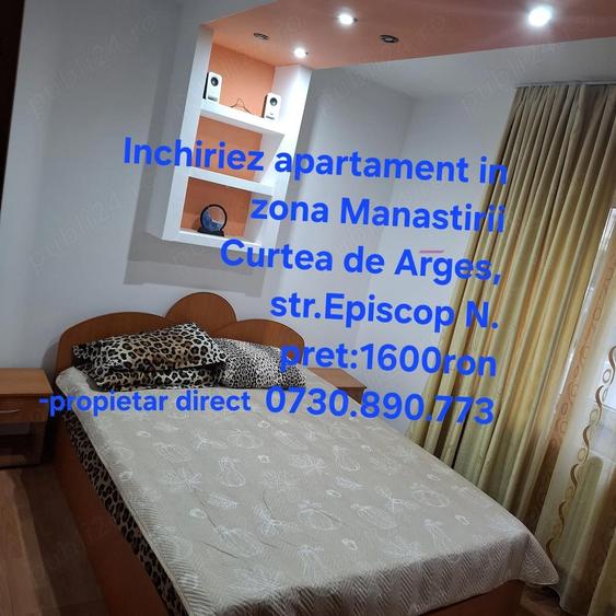 inchiriez apartament 2 cam. Curtea de Arges,str.Episcop N.mobilat si utilat(propietar dorect) - 1