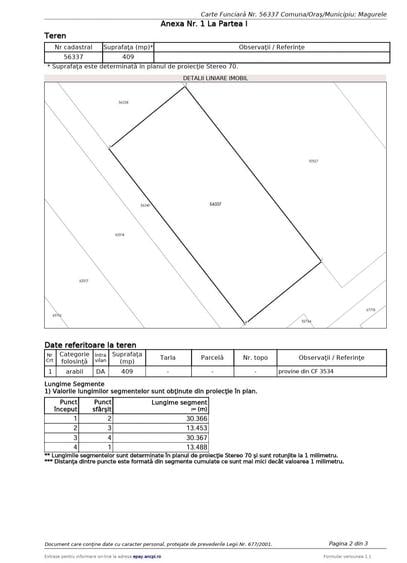 Teren intravilan arabil 500 mp (409 mp + drum de servitute) - 3