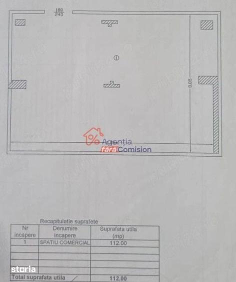 Spațiu comercial, de 112 mp, în Central