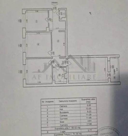 Apartament cu 3 camere decomandat în Filiași