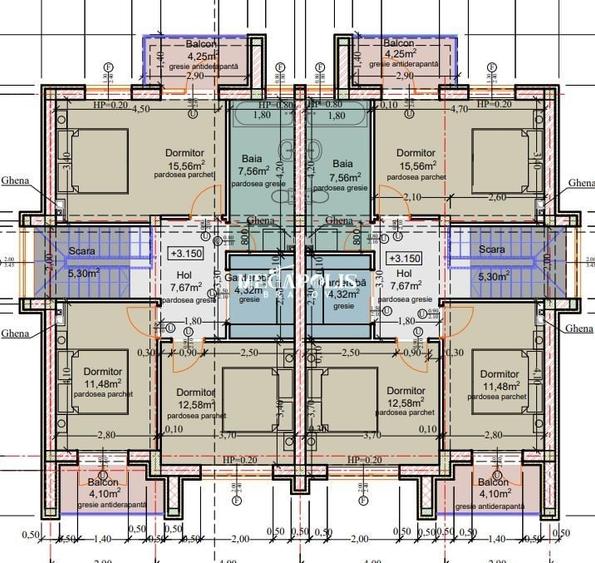 Duplex cu 4 camere cu Canalizare în Hărman