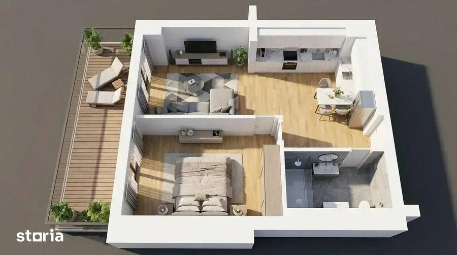 Apartament cu 2 camere în Centrul Civic