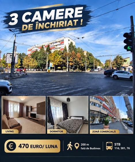 Apartament cu 3 camere de închiriat – zona Spitalul Budimex - 14