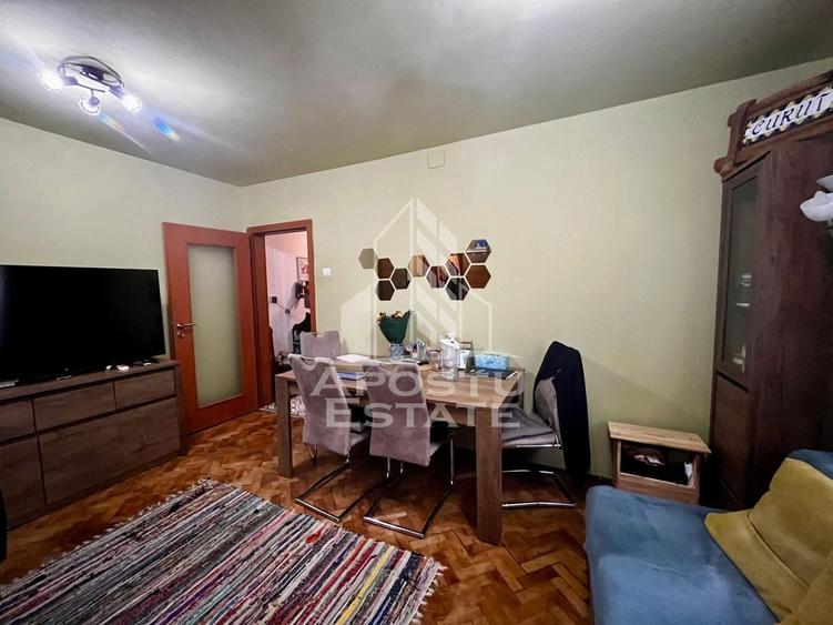 Apartament cu 2 camere semidecomandat, mobilat în Cetății