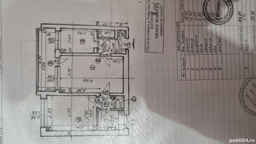 Apartament cu 2 camere semidecomandat în Apusului