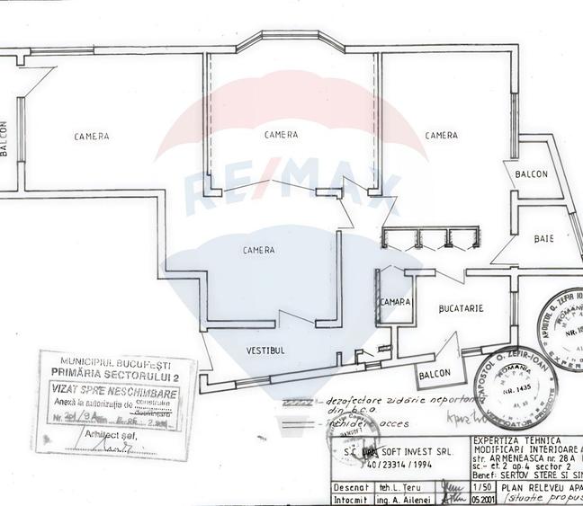 Apartament cu 4 camere semidecomandat în Armeneasca