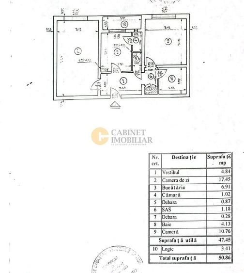 Apartament cu 2 camere decomandat, mobilat în Crângași