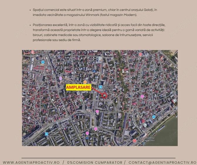 Spațiu comercial, de 200 mp, în Central