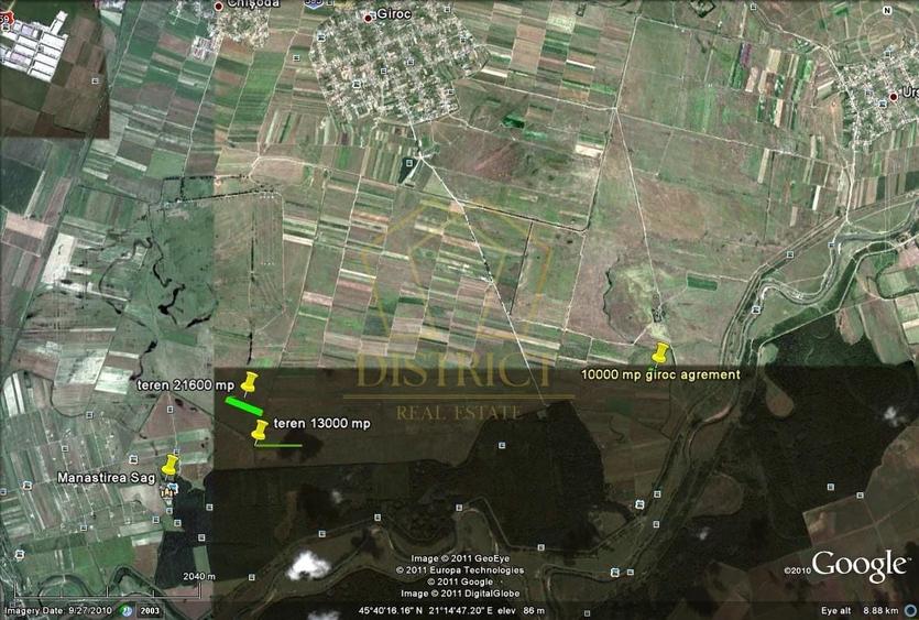 Teren agricol de 10000 mp, în Giroc