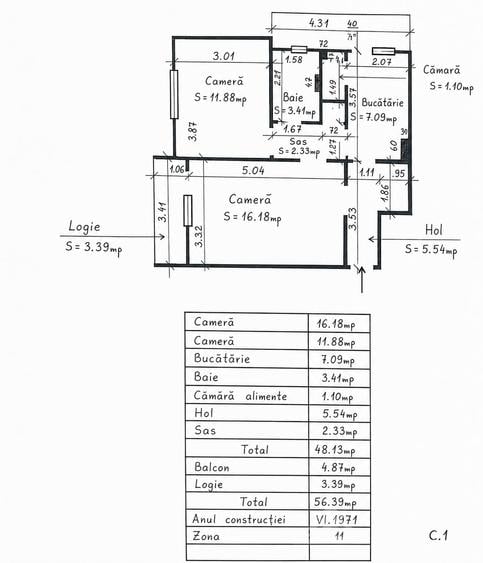 Apartament cu 2 camere decomandat, mobilat în Gheorgheni