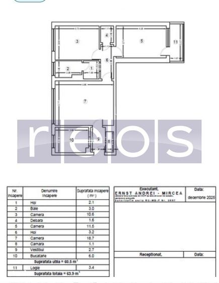 VANZARE 3 CAMERE | METROU BAZILESCU 50 M | BUCURESTII NOI | REOS GRO - 1