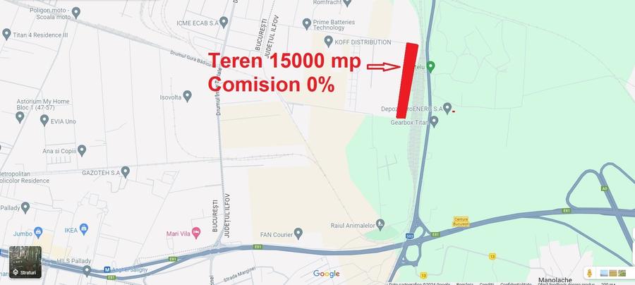 Teren Construcții intravilan de 15000 mp, în Theodor Pallady