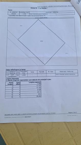 Teren de 1026 mp, în Peciu Nou