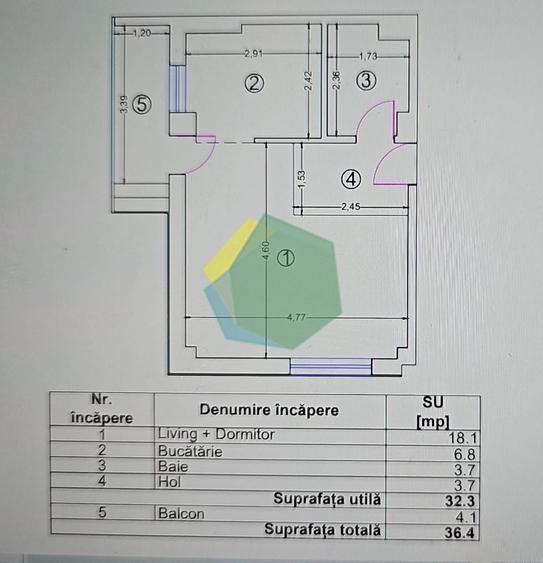 Garsonieră în Nord-Est