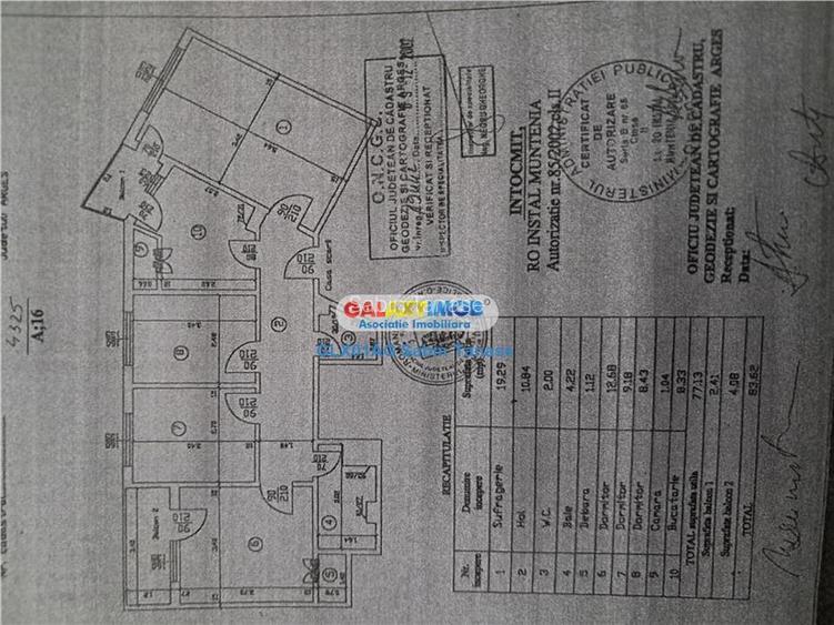 vanzare apartament cu 4 camere conf 1 dec ultracentral etaj intermed