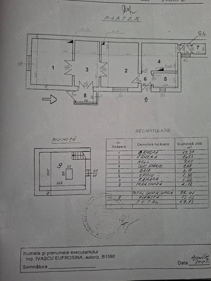 Casă cu 3 camere în Vatra Luminoasă
