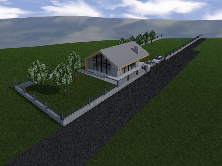 Casă cu 4 camere cu Teren 1000 Mp în Geaca
