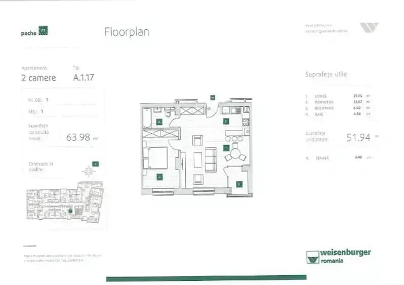Apartament cu 2 camere semidecomandat în Pache Protopopescu