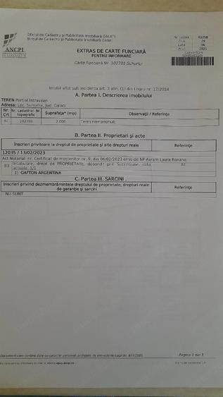 Teren de 2000 mp, în Suhurlui