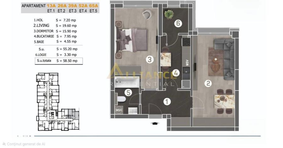 Apartament cu 2 camere decomandat în Apărătorii Patriei — fotografia 1