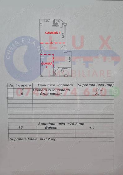Apartament cu 3 camere în C5