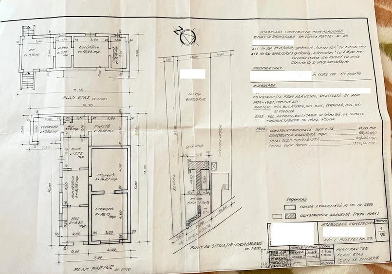 Casă cu Teren 1352 Mp în Central