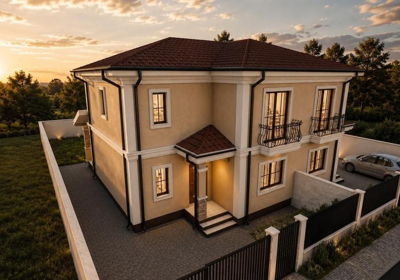 Duplex cu 4 camere cu Teren 254 Mp în Giroc