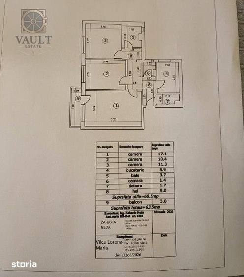 Apartament cu 3 camere decomandat în Tineretului — fotografia 3