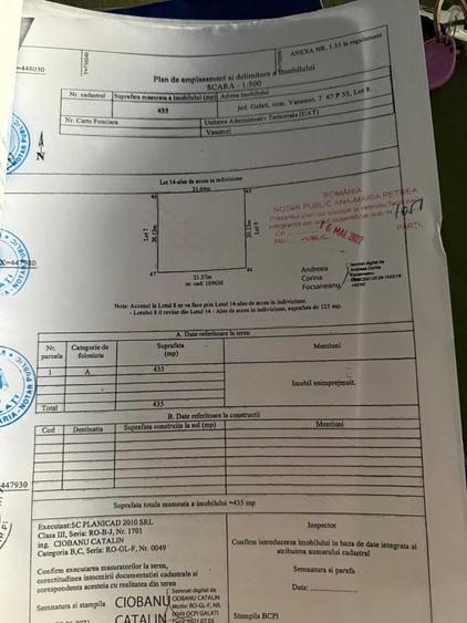 Teren de 434 mp, în Costi