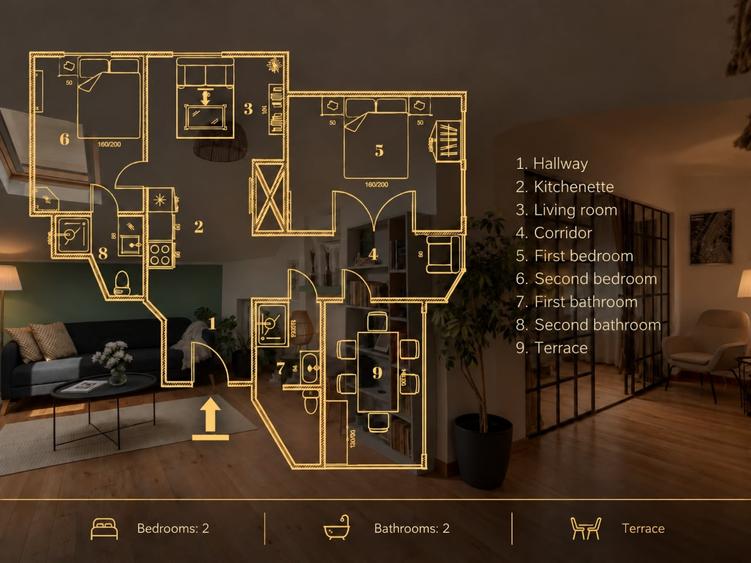 Apartament cu 3 camere semidecomandat, mobilat în Ultracentral