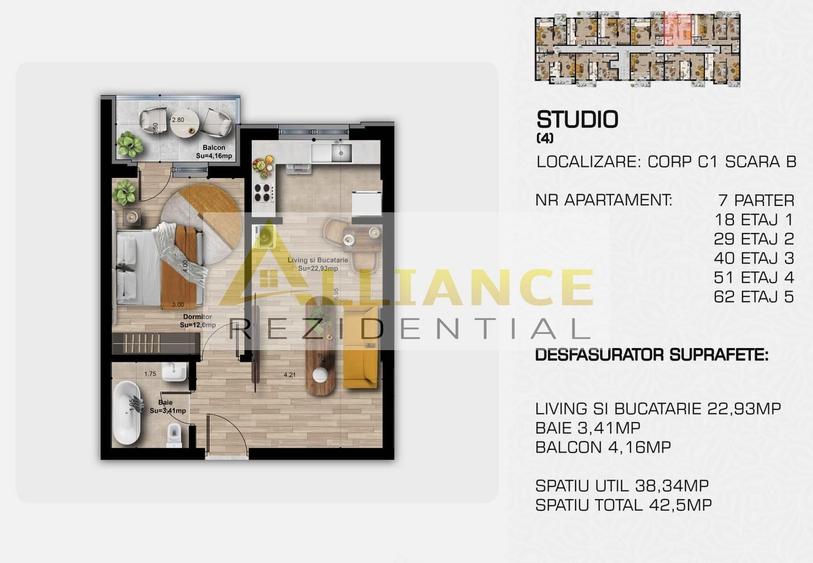 Apartament cu 2 camere decomandat în Central