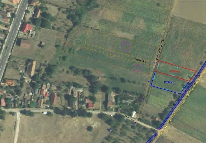 Teren Construcții intravilan de 1000 mp, în Băcia