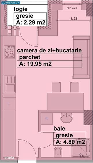 Garsonieră în Vasile Alecsandri