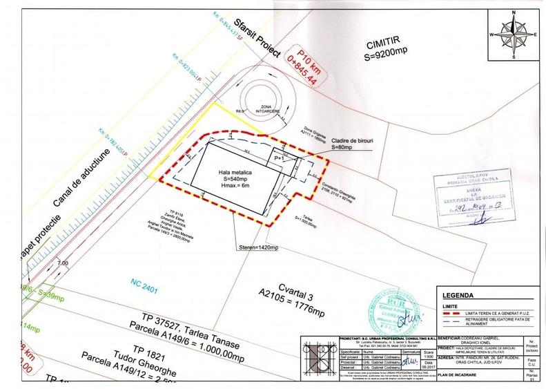 Teren agricol intravilan de 1420 mp, în Centura Vest