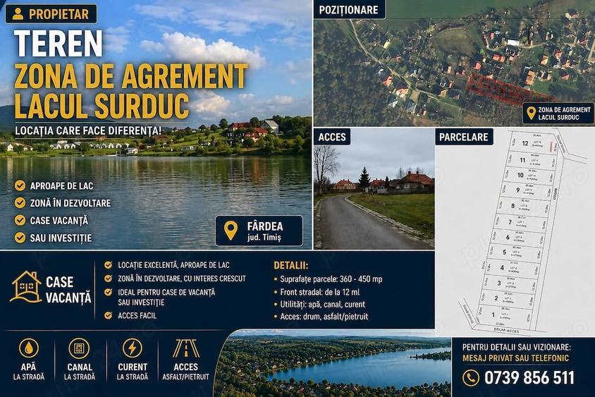 Terenuri de vanzare Lacul Surduc, Fardea | Direct proprietar - 3