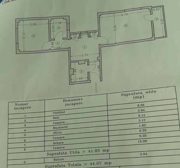 Apartament cu 2 camere decomandat în Colentina