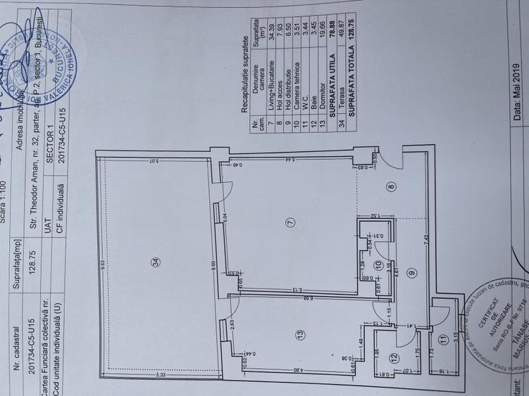 Apartament cu 2 camere decomandat în Calea Victoriei