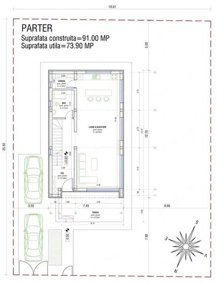 Casă cu 4 camere cu Teren 500 Mp în Sânpetru