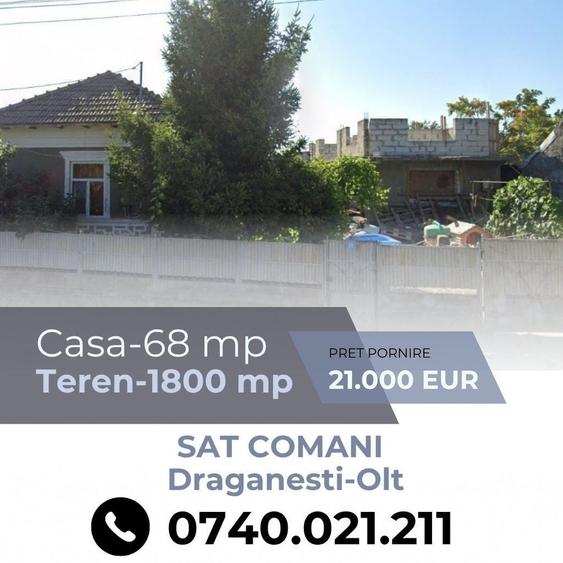 Casă cu 3 camere în Comani
