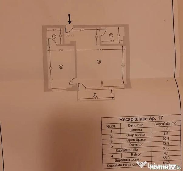 Apartament cu 2 camere decomandat în 9 Mai