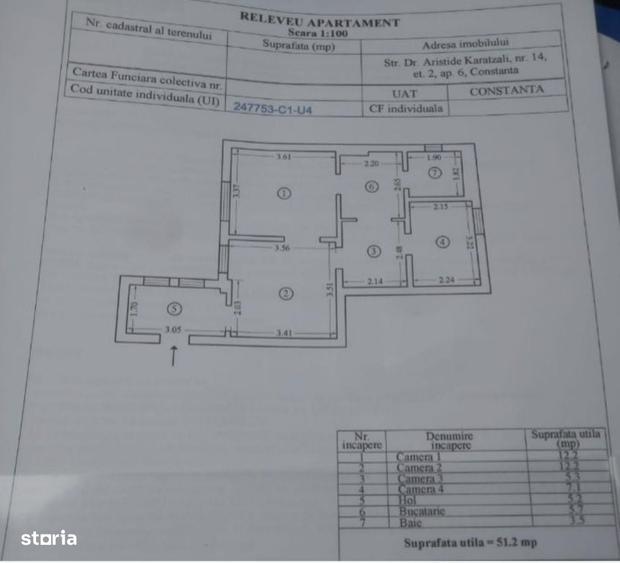 Apartament cu 3 camere nedecomandat în Peninsula