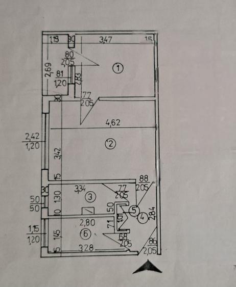 Apartament cu 2 camere semidecomandat în Prislopu Mic