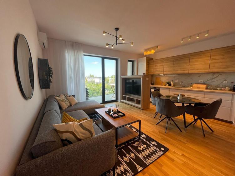Apartament cu 2 camere decomandat, mobilat în Băneasa — fotografia 1