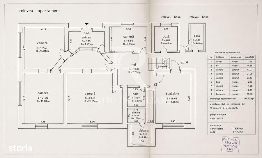 Apartament cu 4 camere în Central