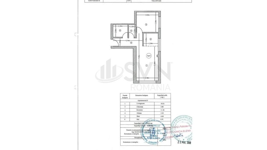 Apartament cu 2 camere decomandat în Pipera
