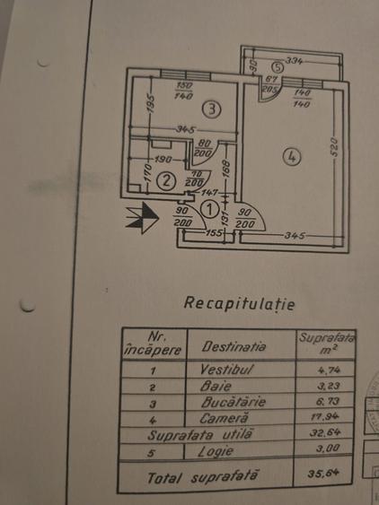 Garsonieră decomandată în Mihai Bravu
