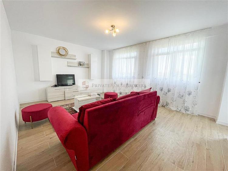 Apartament cu 2 camere semidecomandat, mobilat în Băneasa