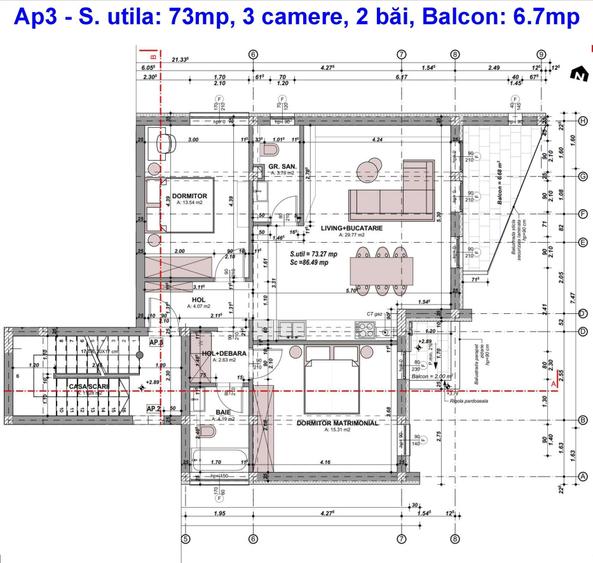 🏡 APARTAMENT 73,27 mp -  Etaj 1- PREMIUM DE VÂNZARE - 5