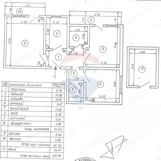 Apartament cu 4 camere decomandat în Ghermănești