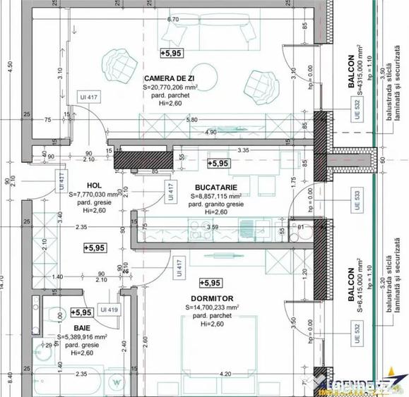 Apartament cu 2 camere decomandat în Tudor